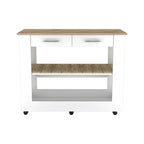 TUHOME Cala Kitchen Island 46 Kitchen Island with 2 Drawers