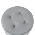 Velvet Round Tufted Ottoman Foot Rest