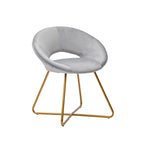 Porthos Home Reine Leisure Accent Chair, Velvet Upholstery, Gold Legs