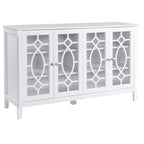 Wood Accent Sideboard Buffet Serving Storage Cabinet