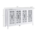 Wood Accent Sideboard Buffet Serving Storage Cabinet