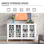 Wood Accent Sideboard Buffet Serving Storage Cabinet