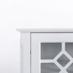 Wood Accent Sideboard Buffet Serving Storage Cabinet