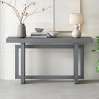 Console Table with Industrial-inspired Concrete Wood Top