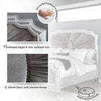 Furniture of America Maza Glam Silver Solid Wood Panel Bed