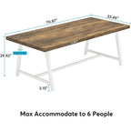6FT Rectangle Conference Table, 70.87 Meeting Table for 6-8 People