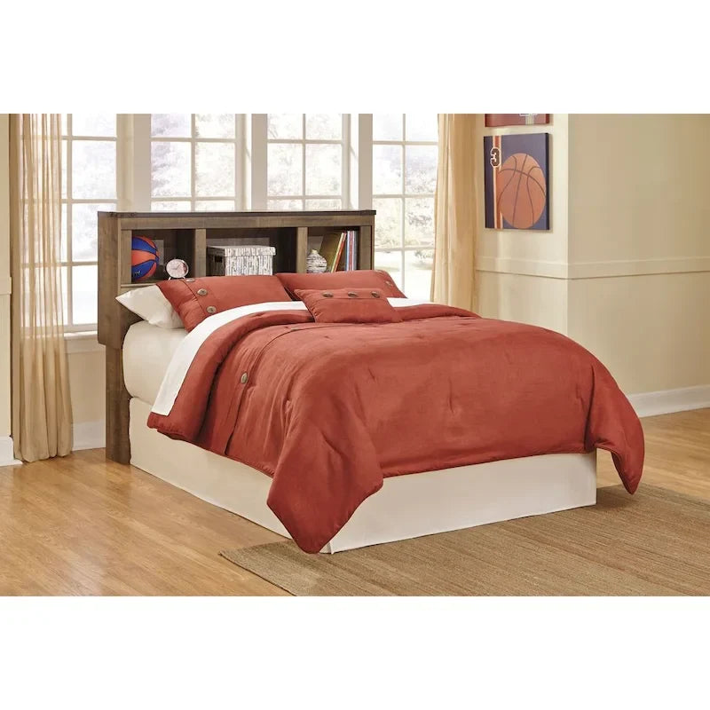 Signature Design by Ashley Trinell Brown Bookcase Headboard