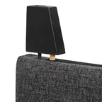 Bridgevine Home Tall Dark Grey Upholstered Panel Platform Bed