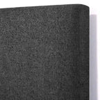 Bridgevine Home Tall Dark Grey Upholstered Panel Platform Bed