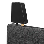 Bridgevine Home Tall Dark Grey Upholstered Panel Platform Bed