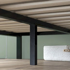 Priage by ZINUS Black Metal Platform Bed Frame with Headboard