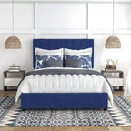 Rhiv Art Deco Upholstered 4-drawer Storage Bed by Furniture of America