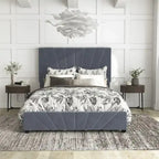 Rhiv Art Deco Upholstered 4-drawer Storage Bed by Furniture of America