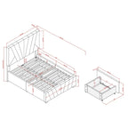 Rhiv Art Deco Upholstered 4-drawer Storage Bed by Furniture of America
