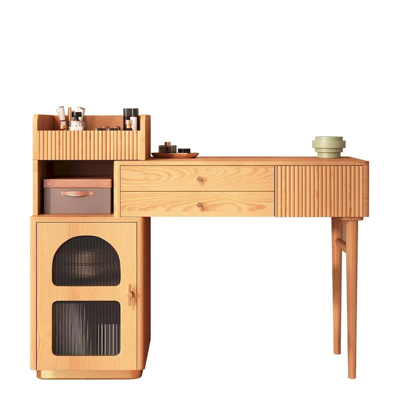 JASIWAY Vanity Makeup Table with 3 Drawers