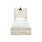 Cambeck Whitewash Panel Bed With 2 Under Bed Storage Drawers