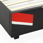 X Rocker Orion eSports Gaming Bed Frame with TV Mount, Black/Red, Twin