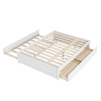 Full Bed With Twin Size Trundle And Two Drawers