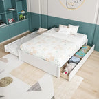 Full Bed With Twin Size Trundle And Two Drawers