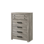 Perrine 6 Piece Gray Platform Bedroom Set