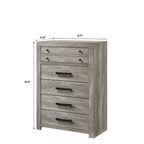 Perrine 6 Piece Gray Platform Bedroom Set