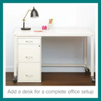 Space Solutions 18 Deep 3 -drawer Organizer File Cabinet, Off-White