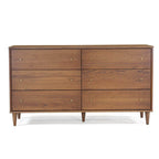 Mid-Century Modern 6-Drawer Solid Wood Dresser