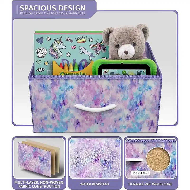 2 Drawer Bedside Nightstand End Table Bedroom Dresser, Pastel Colors