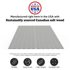 0.75 Vertical Standard Mattress Support Wooden Slats with Cover.