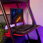 X Rocker Armada Twin Gaming Bunk Bed with Built-In Gaming Desk, Black