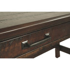 Baldridge Rustic Brown Home Office Large Leg Desk