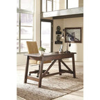 Baldridge Rustic Brown Home Office Large Leg Desk