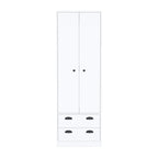 TUHOME St Monans Armoire with French Doors and 2 Drawers - N/A