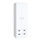 TUHOME St Monans Armoire with French Doors and 2 Drawers - N/A