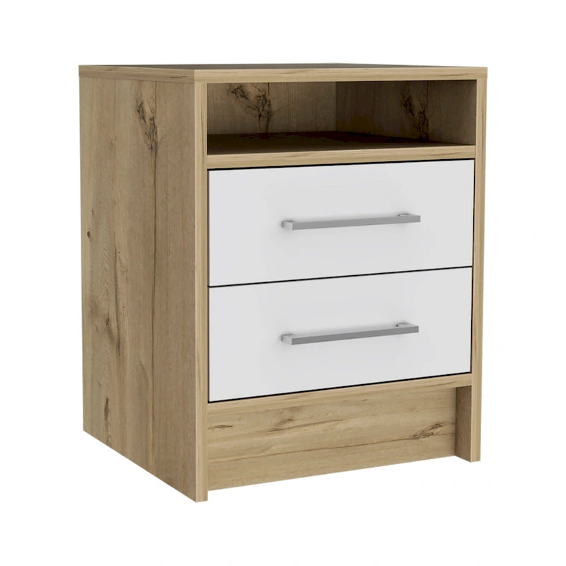 Modern 2-Drawer Nightstand End Table