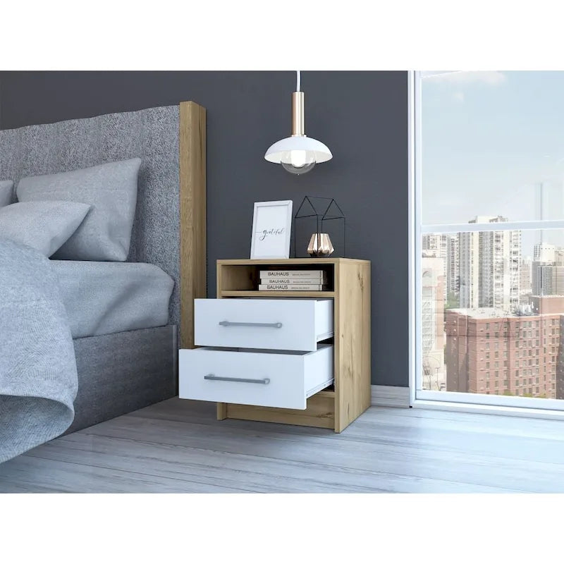Modern 2-Drawer Nightstand End Table