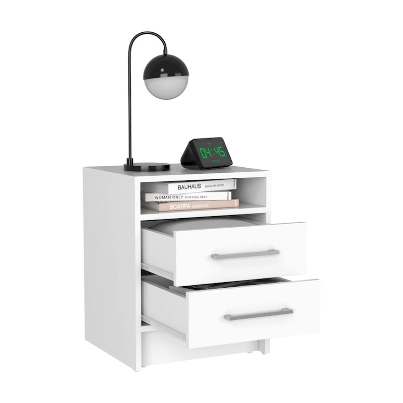 Modern 2-Drawer Nightstand End Table