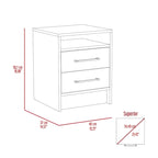 Modern 2-Drawer Nightstand End Table