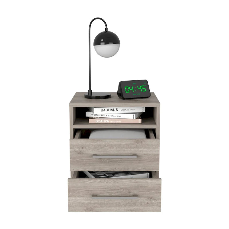 Modern 2-Drawer Nightstand End Table