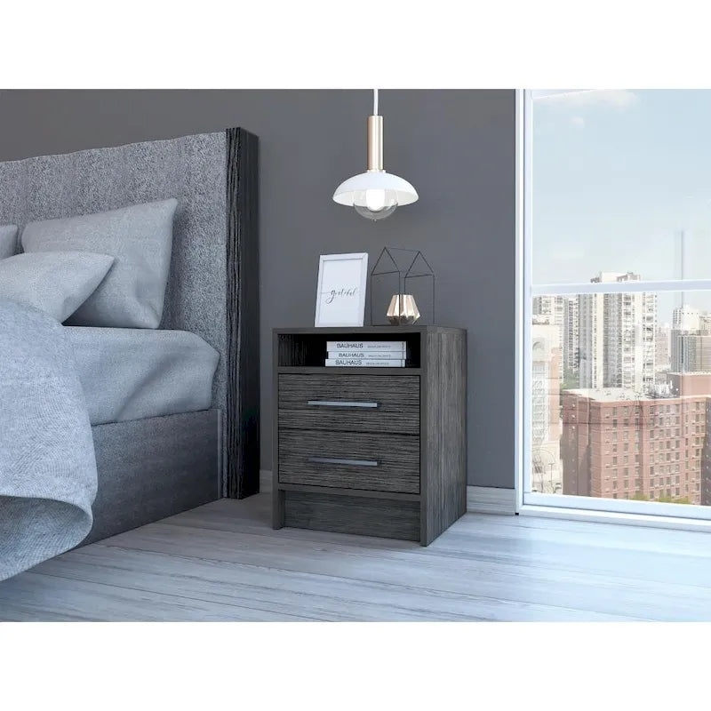 Modern 2-Drawer Nightstand End Table