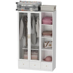 Multi-Unit Wardrobe Versatile Storage Solutions Armoires Cabinet White