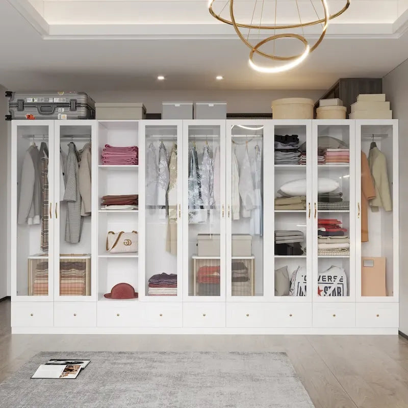 Multi-Unit Wardrobe Versatile Storage Solutions Armoires Cabinet White