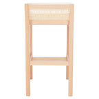 SAFAVIEH Carry Low Back Cane Counter Stool - 16 W x 19 D x 31 H - 16Wx19Dx31H