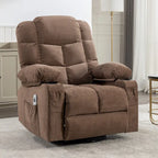 Massage Rocker Recliner Chair Rocking Chairs for Adults Oversized with 2 Cup Holders, USB Charge Port Soft Features a Manual Mas