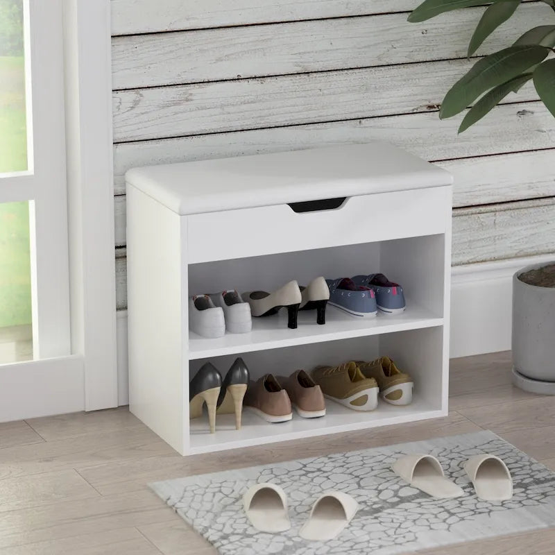 Shoe Storage Bench Rack with Seat