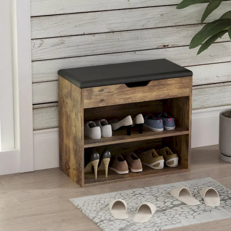 Shoe Storage Bench Rack with Seat