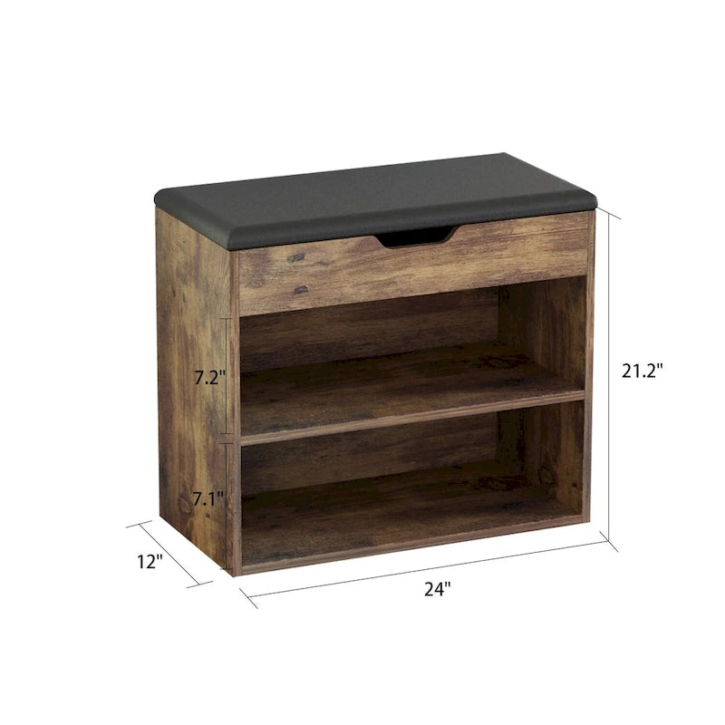 Shoe Storage Bench Rack with Seat