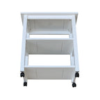 Solid Wood Microwave Kitchen Cart with Storage Shelf