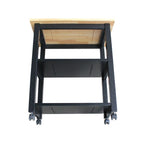Solid Wood Microwave Kitchen Cart with Storage Shelf