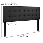 Button Tufted Upholstered Headboard